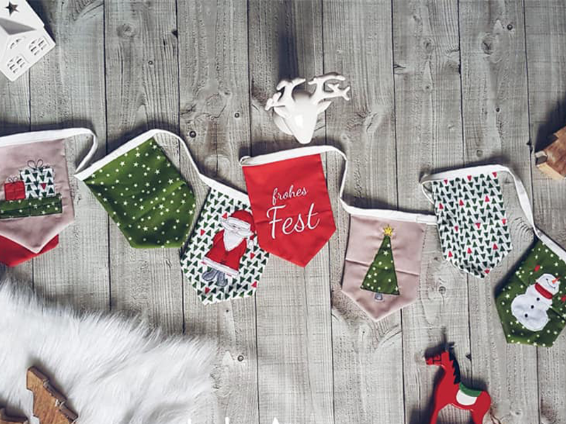 Frohe Weihnachten Set - doodle Stickdatei